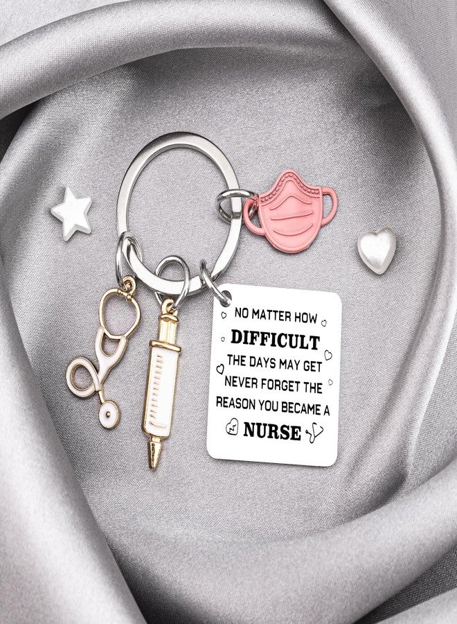 MOEXUKO 8 Pcs Nurse Christmas Gifts for Women Stocking Stuffers for Nurse Keychain Thank You Gifts for Nurses RN LPN Nursing Students Birthday Graduation Retirement Gift Ideas Nursing School Keyring - Image 3